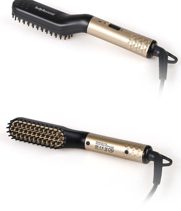image-Multifunctional Hair Straightener Hair Comb Brush Men Beard Straightener Straightening