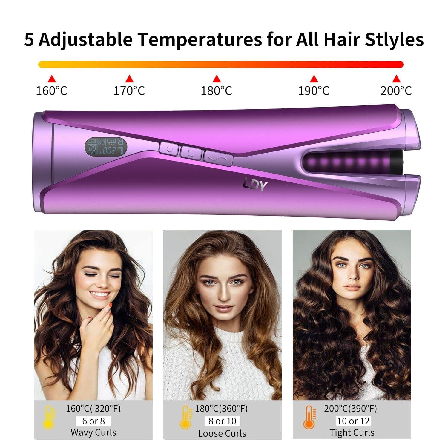 image-Wireless Charging Automatic Curling Ironmultifunctional Charging Curling Irontravel Curling Ironusb Wireless Curling Iron