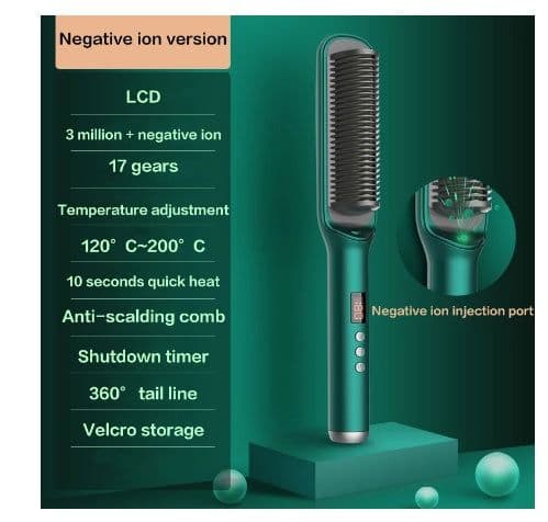 image-Negative Ion Hair Straightener Lazy Straight Comb Dual-purpose Splint