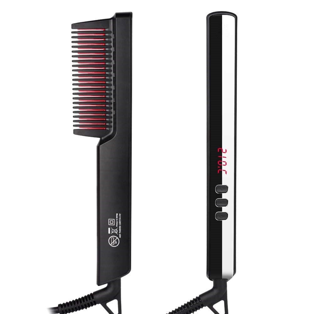 image-Ladies Straightening Comb Men's Multifunctional Hair Comb With Hair Care Essential Oil 40ml
