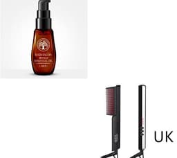 image-Ladies Straightening Comb Men's Multifunctional Hair Comb With Hair Care Essential Oil 40ml