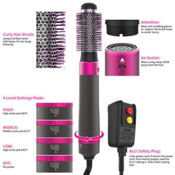 image-Professional 5 In 1 Hair Dryer Brush Dryer And Straightening Brush Electric Hair Styling Tool Automatic Hair Curler Beauty Supplies Gadgets