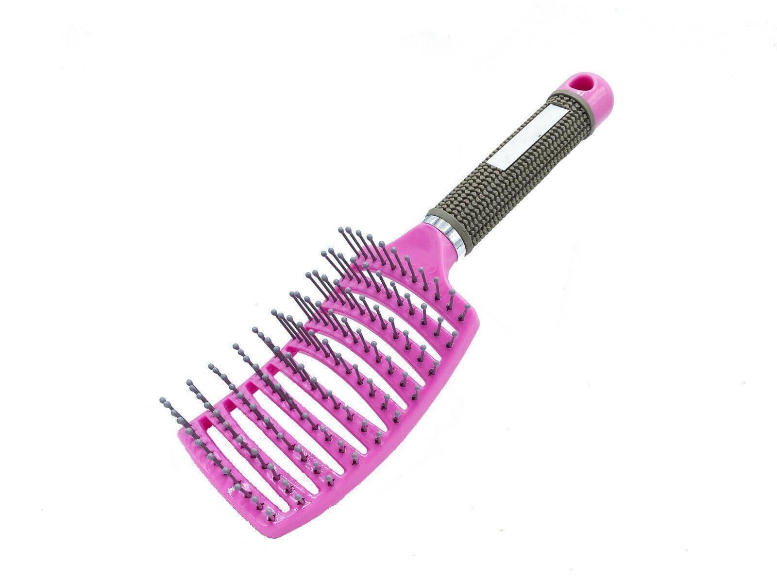 image-Hair Scalp Massage Brush Anti Static Curved Vented Styling Detangling Brushes Hair Scalp Massage Comb Hairbrush Bristle Nylon Women Wet Curly Detangle Hair Brush For Salon Hairdressing Styling Tools