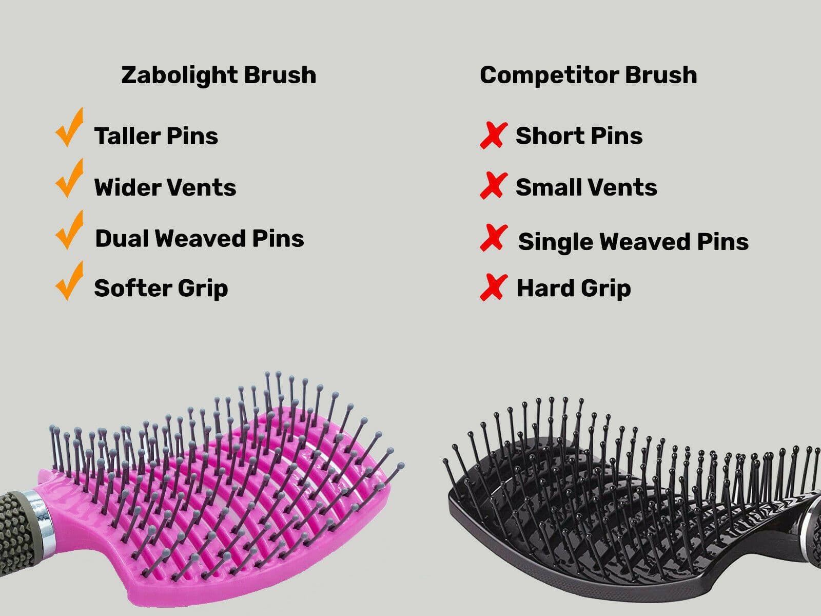 image-Hair Scalp Massage Brush Anti Static Curved Vented Styling Detangling Brushes Hair Scalp Massage Comb Hairbrush Bristle Nylon Women Wet Curly Detangle Hair Brush For Salon Hairdressing Styling Tools
