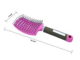 image-Hair Scalp Massage Brush Anti Static Curved Vented Styling Detangling Brushes Hair Scalp Massage Comb Hairbrush Bristle Nylon Women Wet Curly Detangle Hair Brush For Salon Hairdressing Styling Tools