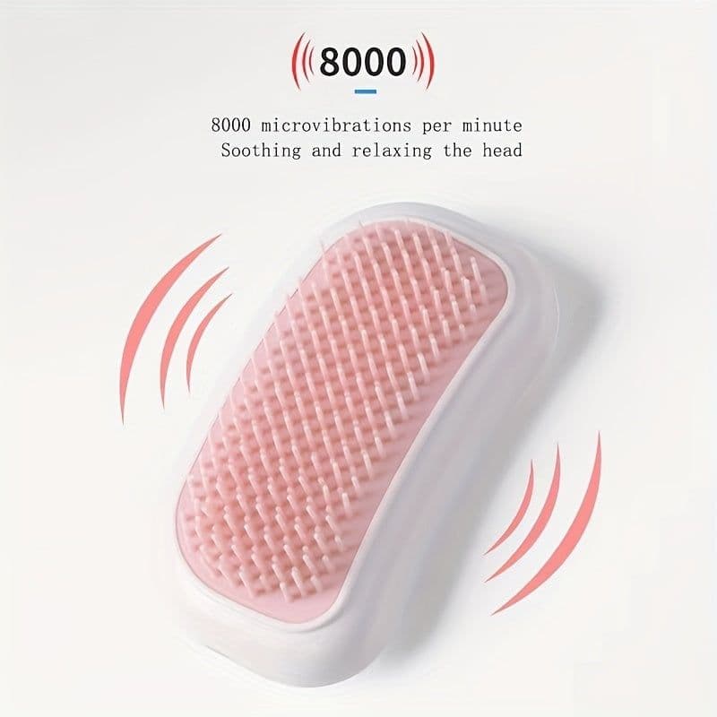 image-Portable Beauty Tool Scalp Comb, Electric Massage Comb, Body Relaxing High-Frequency Vibration Head Massager