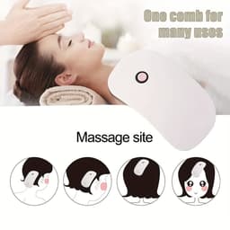 image-Portable Beauty Tool Scalp Comb, Electric Massage Comb, Body Relaxing High-Frequency Vibration Head Massager