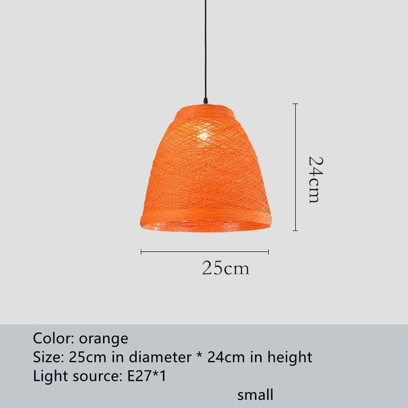 image-Ldyllic Creative Personality Coffee Shop Rattan Woven Rattan Ball Lamp Hot Pot Shop Farm Bar Restaurant Rattan Hanging Lamps