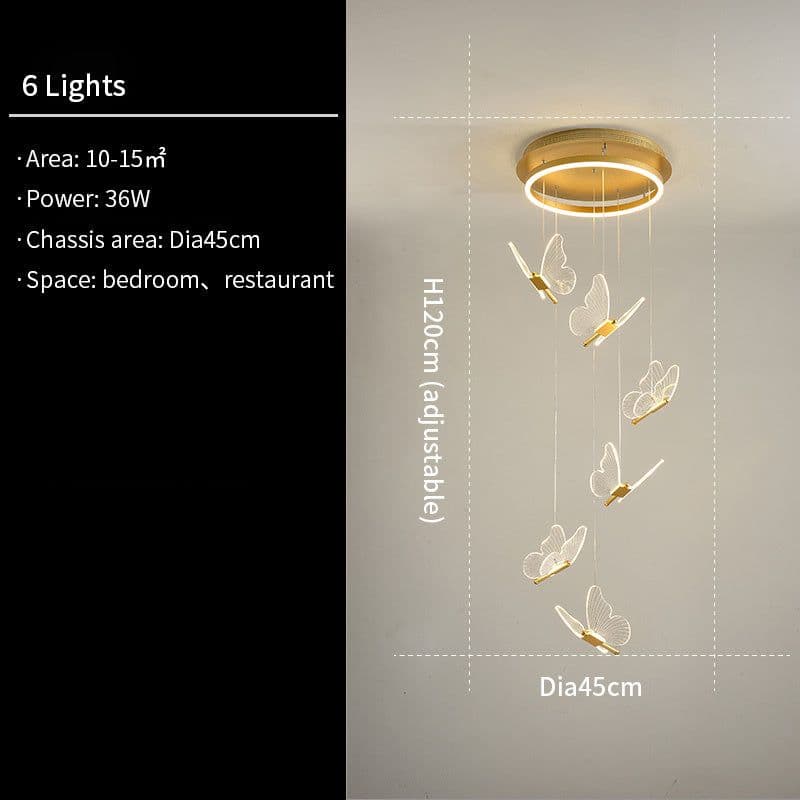 image-Living Room Loft Personality Dining Room Revolving Duplex Chandelier