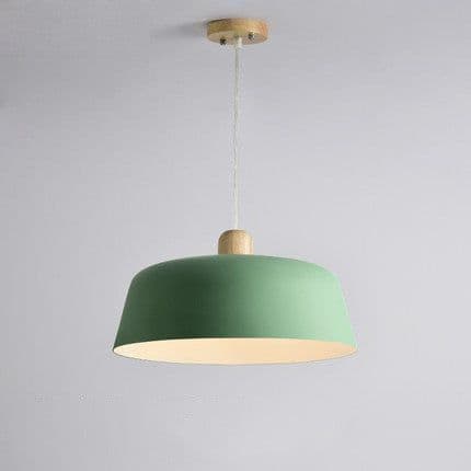 image-Nordic Wood Pendant Lighting Fixture Luminaire Round Kitchen Dining Room Hanging Lamp Suspension Light Home Decor Black Bedside