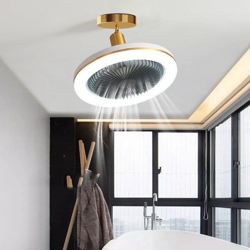 image-Restaurant Bar Modern Simple Small Ceiling Fan Light
