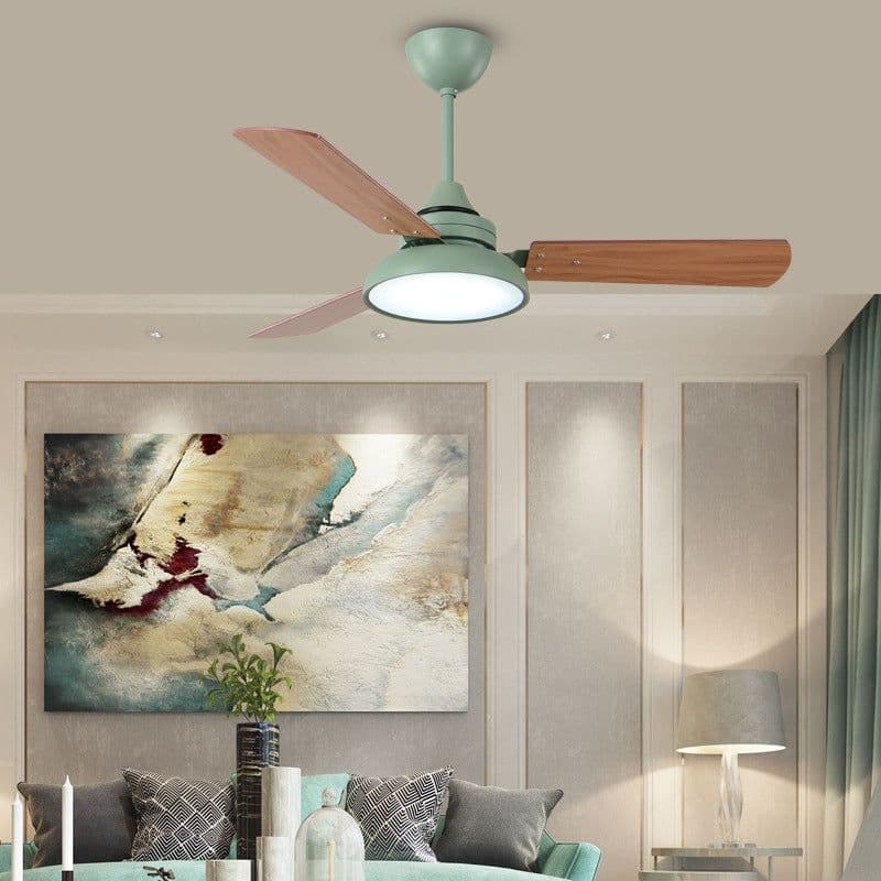 image-Nordic Ceiling Fan Lights Children's Quiet Chandelier Dining Room
