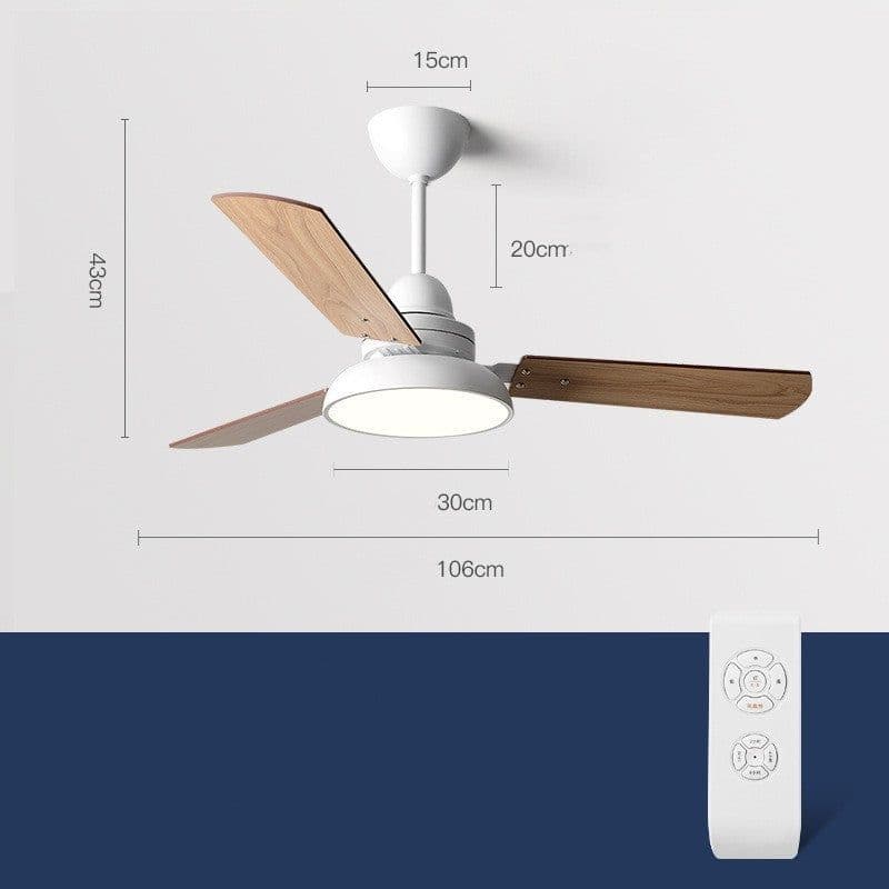 image-Nordic Ceiling Fan Lights Children's Quiet Chandelier Dining Room