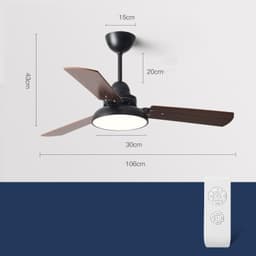 image-Nordic Ceiling Fan Lights Children's Quiet Chandelier Dining Room