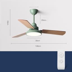 image-Nordic Ceiling Fan Lights Children's Quiet Chandelier Dining Room