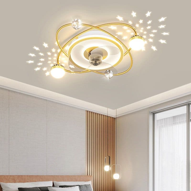 image-Nordic bedroom decor led lights for room Ceiling fan light lamp restaurant dining room Ceiling fans with lights remote control