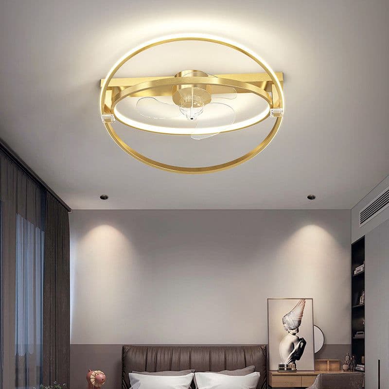 image-Modern LED Ceiling Fan With Light Remote Control Living Dining Room
