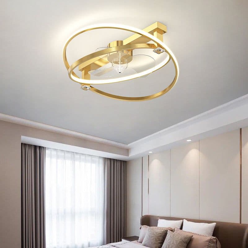 image-Modern LED Ceiling Fan With Light Remote Control Living Dining Room