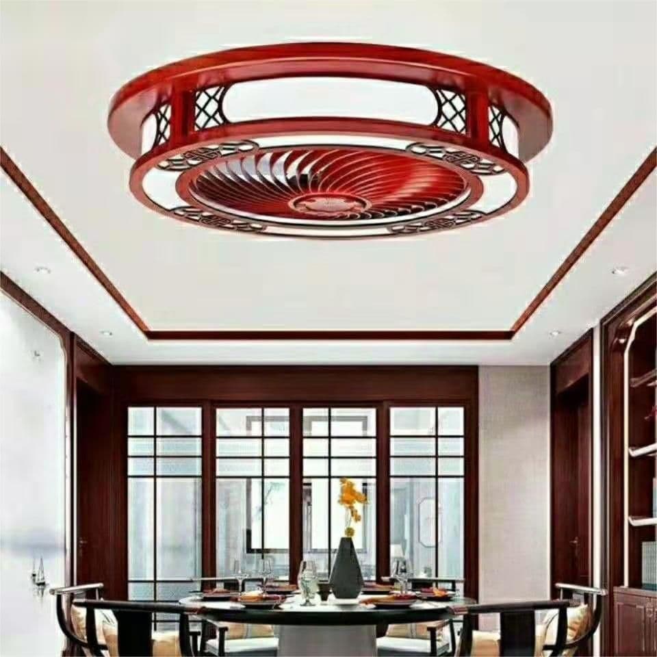 image-Antique Chinese Fan Lamp Bedroom Ceiling