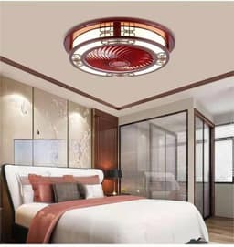 image-Antique Chinese Fan Lamp Bedroom Ceiling