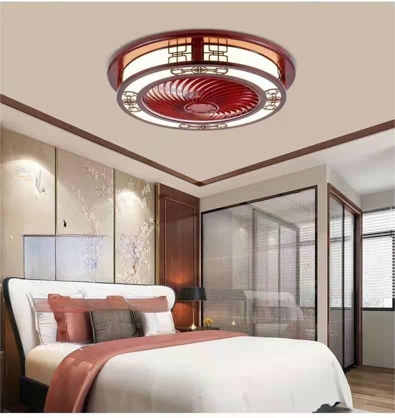 image-Antique Chinese Fan Lamp Bedroom Ceiling