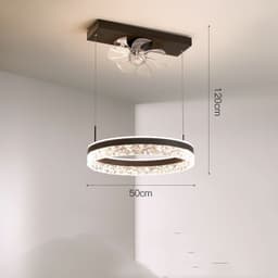 image-The New Ceiling Light Invisible Fan Scandinavian Light Luxury Ceiling Fan Light