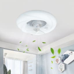 image-Bedroom LED Ceiling Silent Fan Light
