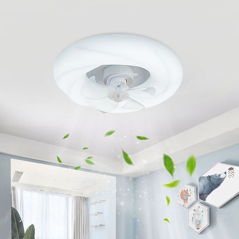 image-Bedroom LED Ceiling Silent Fan Light
