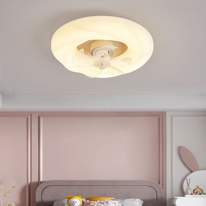 image-Bedroom LED Ceiling Silent Fan Light