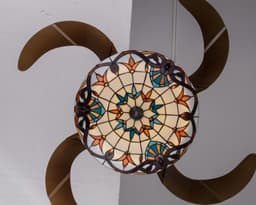 image-Invisible Ceiling Fan Lamp Living Room Dining Fan