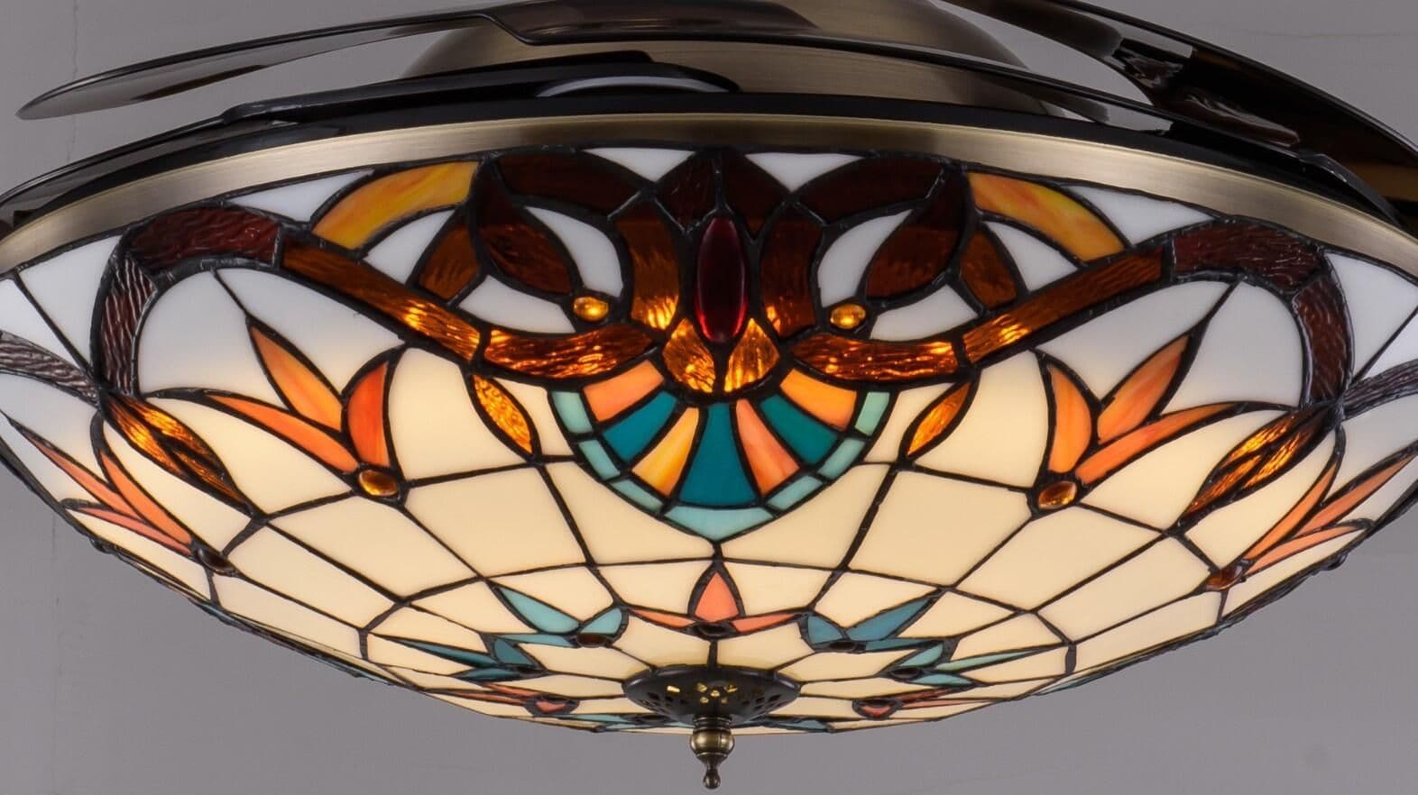 image-Invisible Ceiling Fan Lamp Living Room Dining Fan