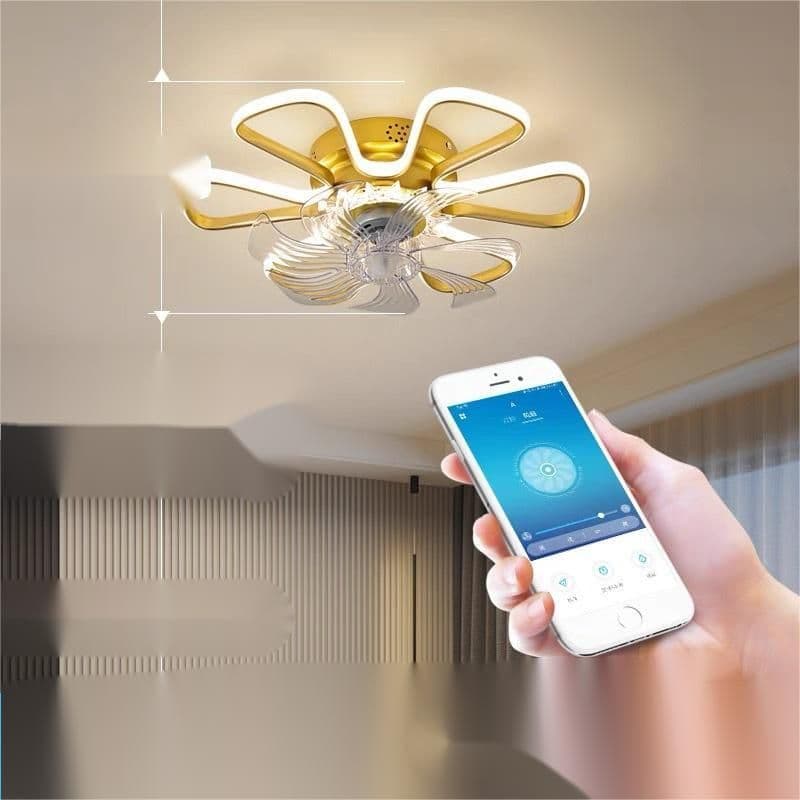 image-Intelligent Tmall Genie Voice Control Ceiling Fan Light