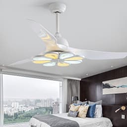 image-Nordic Modern Simple Frequency Conversion Ceiling Fan Light