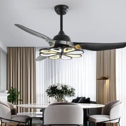 image-Nordic Modern Simple Frequency Conversion Ceiling Fan Light