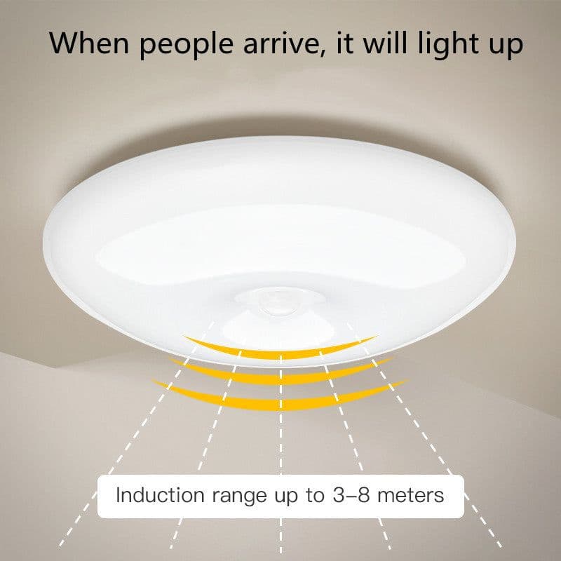 image-Human Induction Ceiling Lamp Infrared Garage Lamp Cloakroom Balcony Lamp Rechargeable For Easy Installation