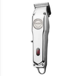 image-Retro Full Metal Body Electric Hair Clipper, Hair Salon Men'S Special Engraving Push White Shaved Hair Clipper
