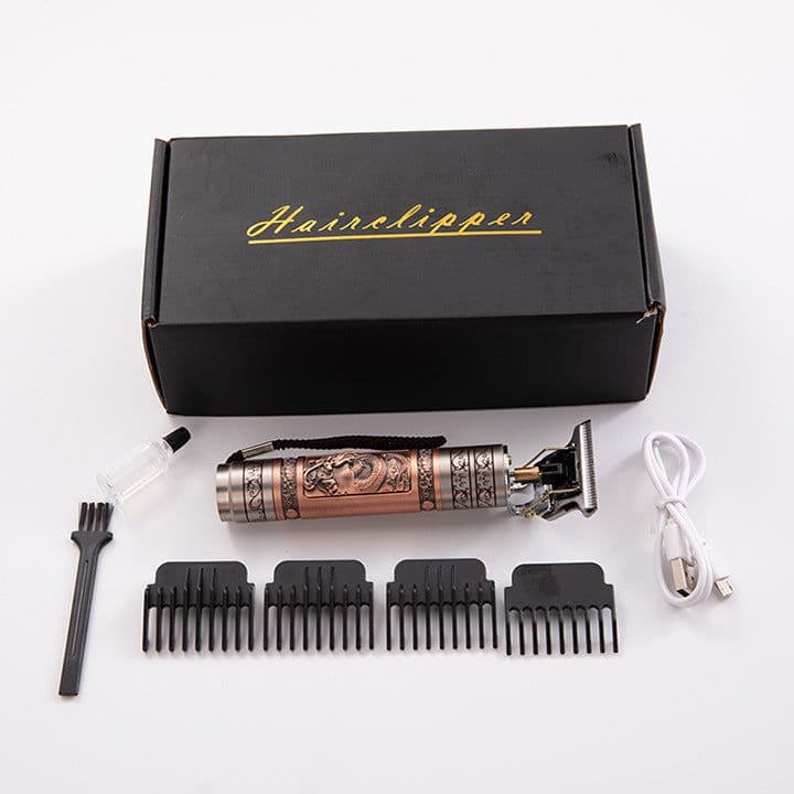 image-Electric Hair Clipper Men's Oil Head Electric Hair Clipper Hair Clipper Set Electric Hair Clipper Buddha Head Retro Household Cross-Border