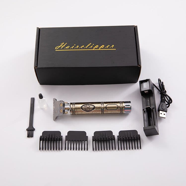 image-Electric Hair Clipper Men's Oil Head Electric Hair Clipper Hair Clipper Set Electric Hair Clipper Buddha Head Retro Household Cross-Border