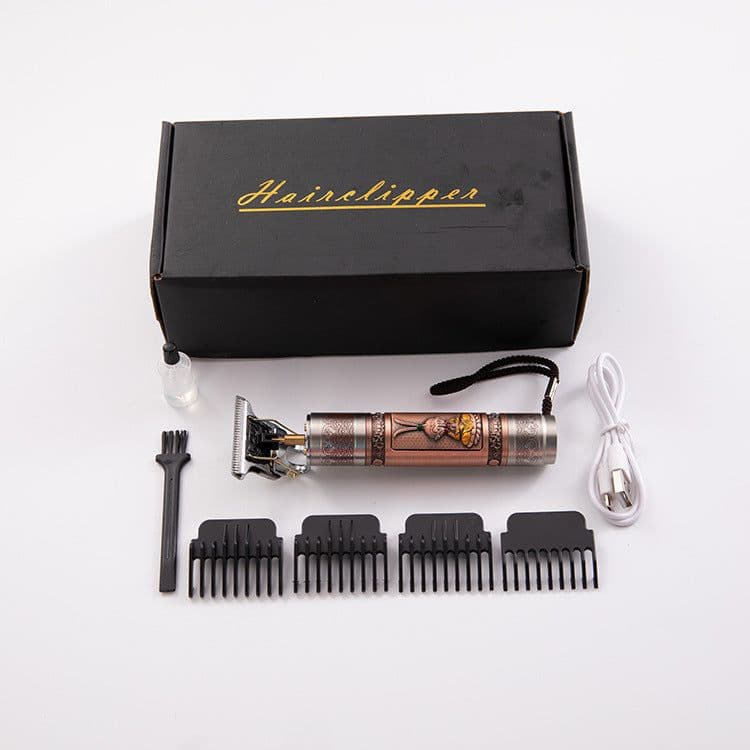 image-Electric Hair Clipper Men's Oil Head Electric Hair Clipper Hair Clipper Set Electric Hair Clipper Buddha Head Retro Household Cross-Border