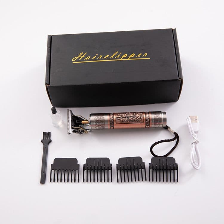 image-Electric Hair Clipper Men's Oil Head Electric Hair Clipper Hair Clipper Set Electric Hair Clipper Buddha Head Retro Household Cross-Border