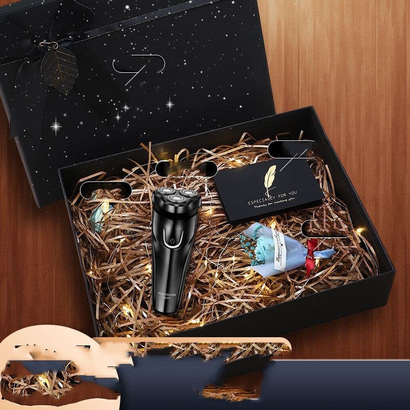 image-Genuine Feike Electric Shaver Shaving Knife Gift Box Packing Birthday Gift Practical For Boyfriend Dad