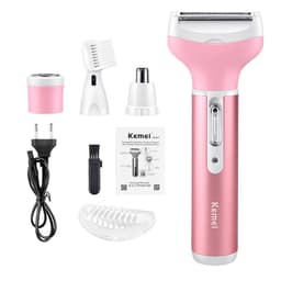 image-Portable 4in1 Multi-Functional Lady Women Rechargeable Shaver Eyebrow Shaping Nose Ear Hair Removal Device Armpit Razor
