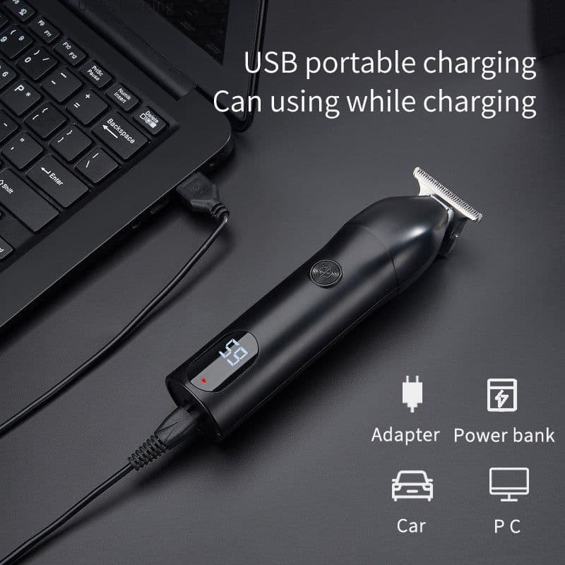 image-LCD Display Oil Head Carving Trimming Electric Clipper
