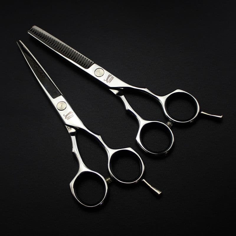 image-Silver Leopard Haircut Bangs Haircut Thinning Shears