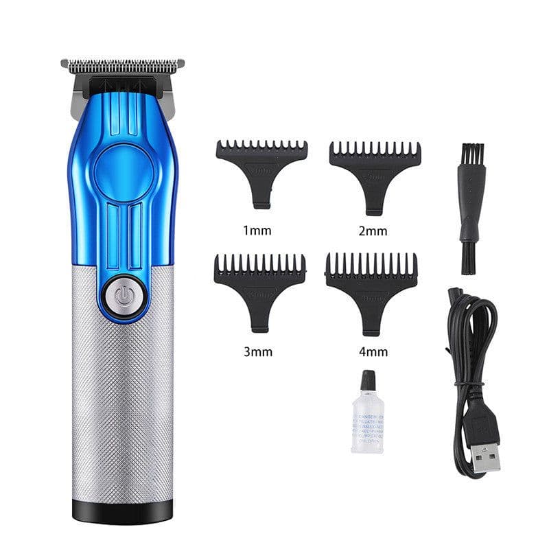 image-LCD Digital Display USB Charging Retro Oil Head Carving Hair Clipper