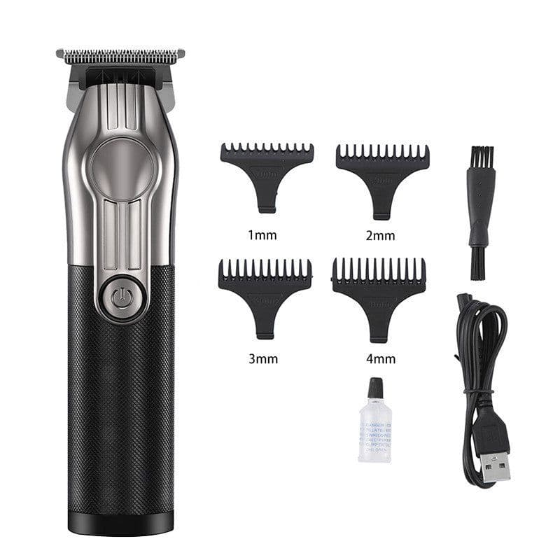 image-LCD Digital Display USB Charging Retro Oil Head Carving Hair Clipper