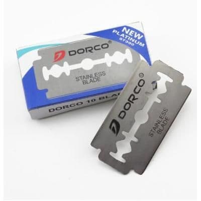 image-Stainless Steel Double-sided Blade Double Edged Shaving Razor Blade Old Fashioned Manual Razor Blade 100 Pieces
