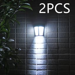 image-Solar Wall Light 6led Outdoor Garden Courtyard Fence Light Control Decorative Landscape Light