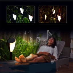 image-Solar Led Warm White Two-Color Acousto-Optic Lawn Lamp