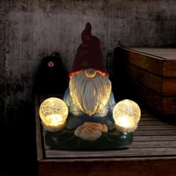 image-Solar LED Resin Ornaments Dwarf Doll Outdoor Statue Courtyard Gardening Decoration Artistic Figurine Micro Landscape Accessories